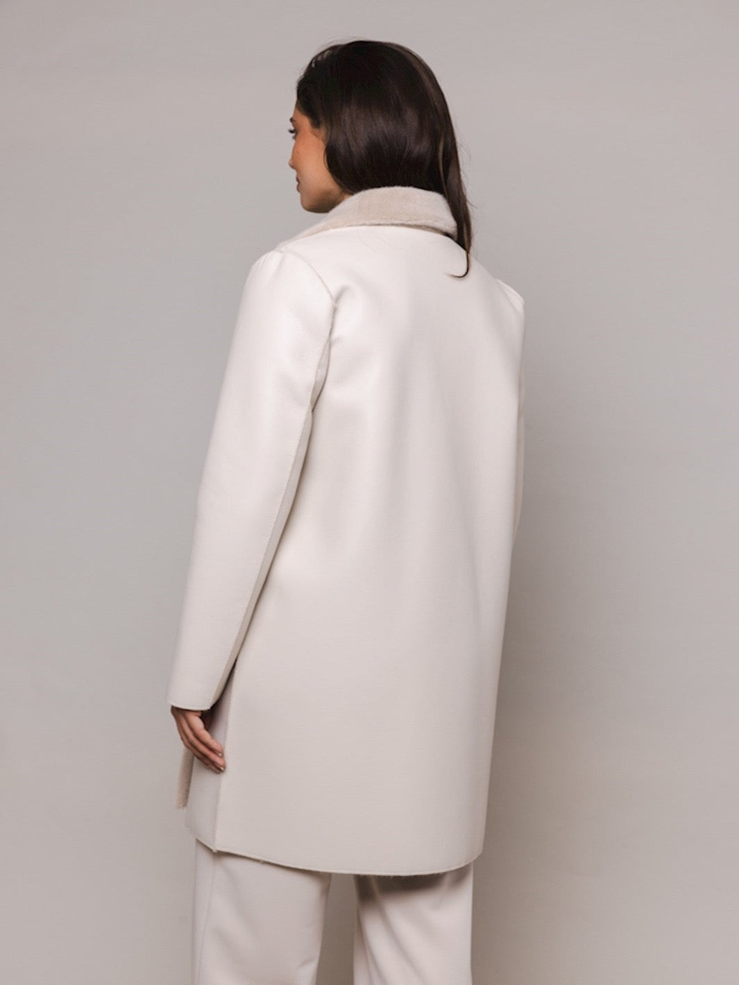 Rino & Pelle Ivon Reversible Coat In Stone-Nicola Ross
