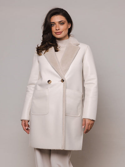 Rino & Pelle Ivon Reversible Coat In Stone-Nicola Ross