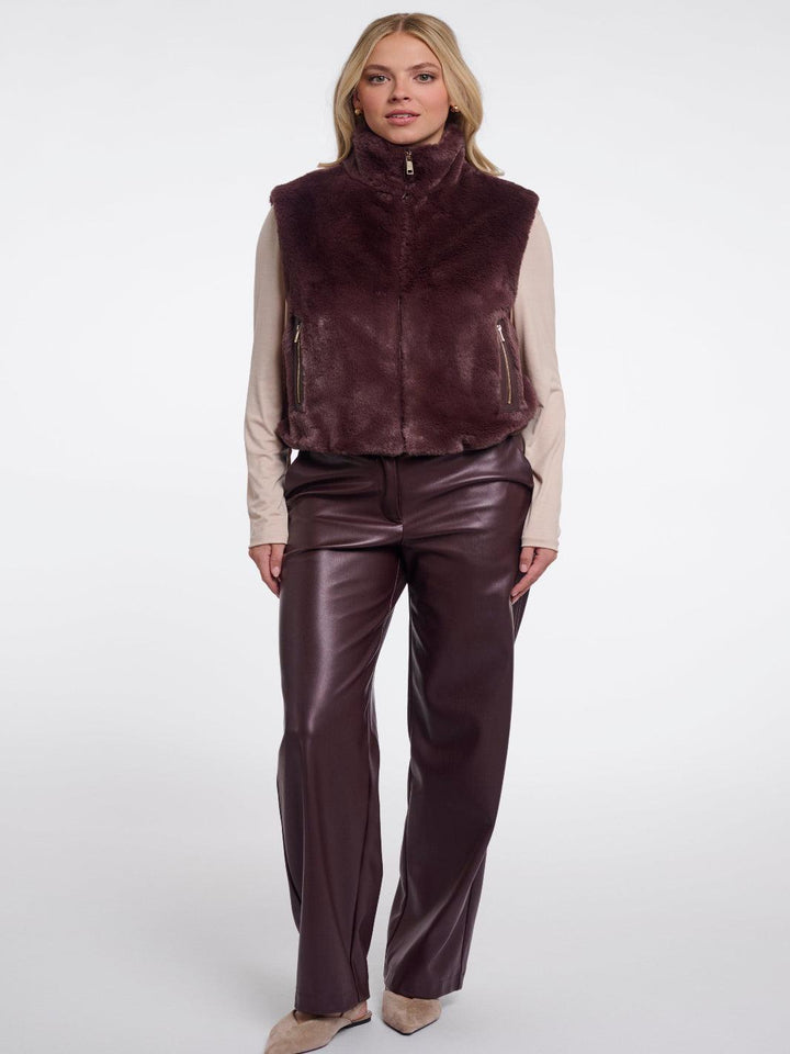 Rino & Pelle Nikki Waistcoat In Chocolate-Nicola Ross