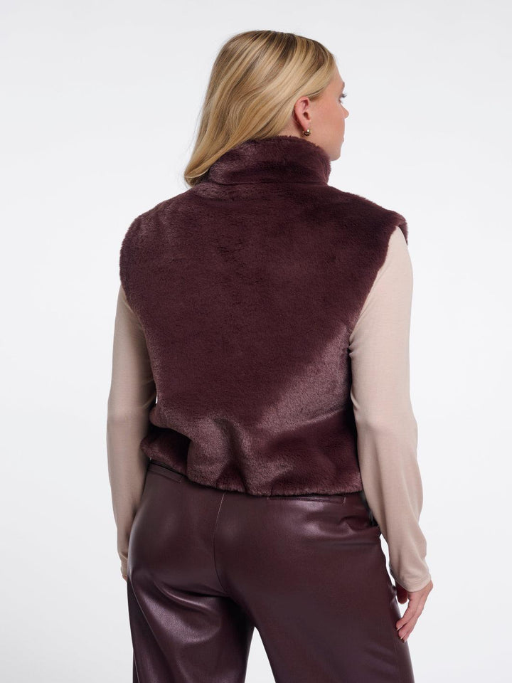 Rino & Pelle Nikki Waistcoat In Chocolate-Nicola Ross