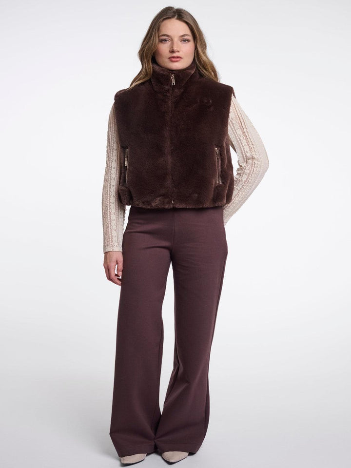 Rino & Pelle Nikki Waistcoat In Coffee-Nicola Ross