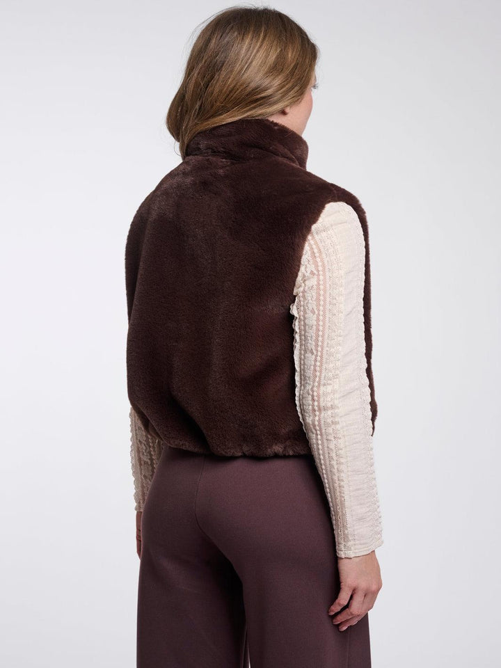 Rino & Pelle Nikki Waistcoat In Coffee-Nicola Ross
