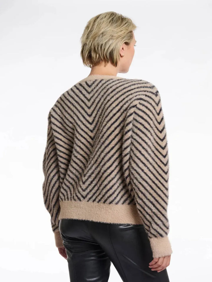 Rino & Pelle Raffi Knit Sweater In Oat/Black-Nicola Ross