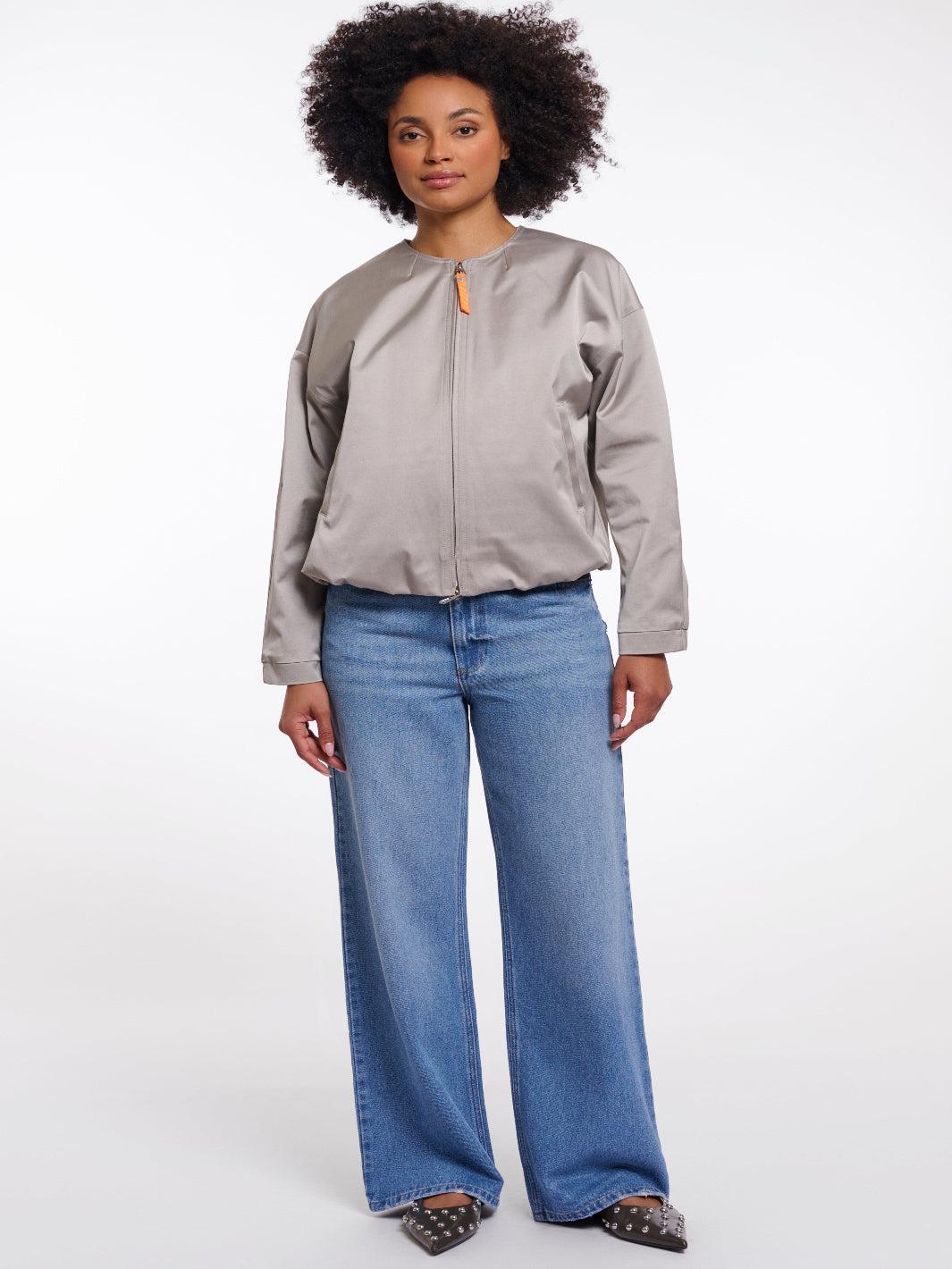 Rino & Pelle Siem Blouson Jacket In Grey-Nicola Ross