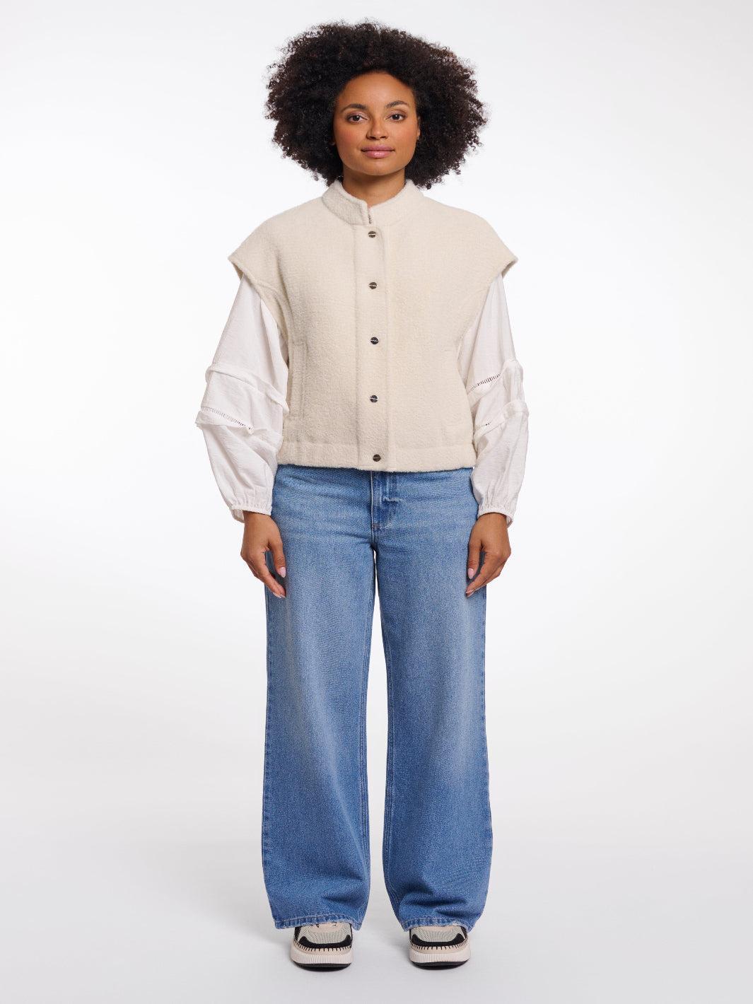 Rino & Pelle Teuntje Waistcoat In Birch-Nicola Ross