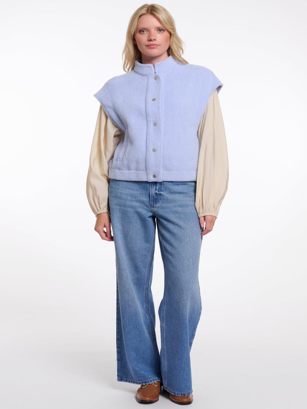 Rino & Pelle Teuntje Waistcoat In Light Blue-Nicola Ross