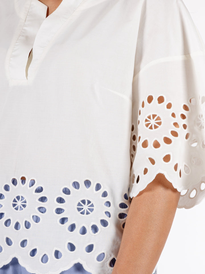 Rino & Pelle Trudy Blouse In White-Nicola Ross