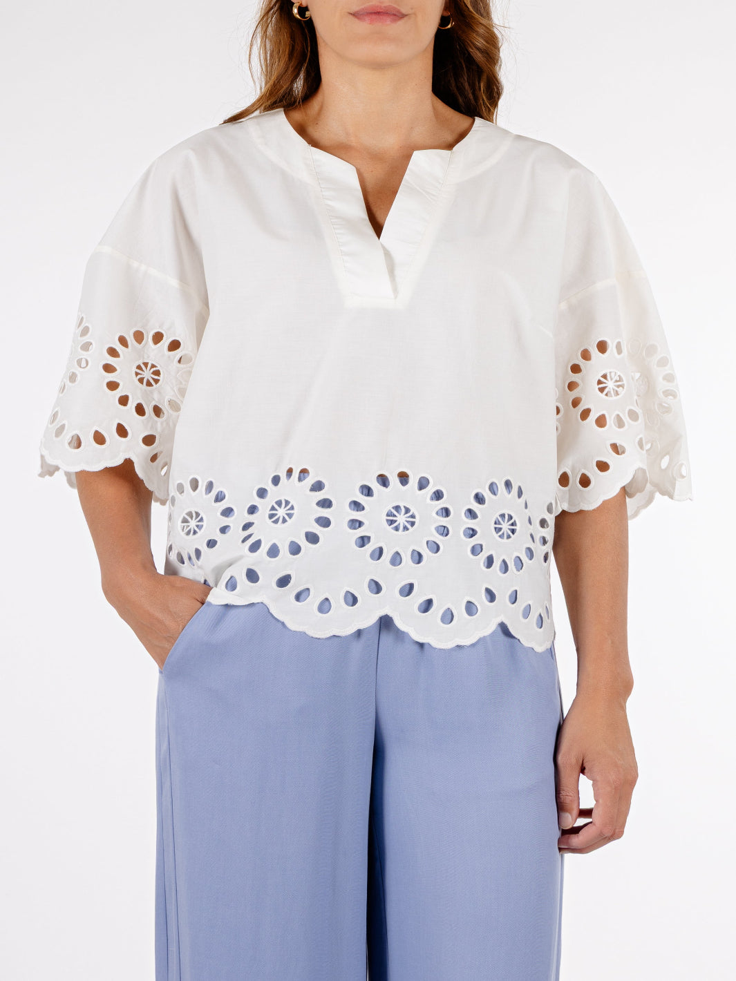 Rino & Pelle Trudy Blouse In White-Nicola Ross