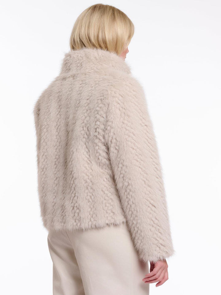 Rino & Pelle Vie Faux Fur Jacket In Birch-Nicola Ross
