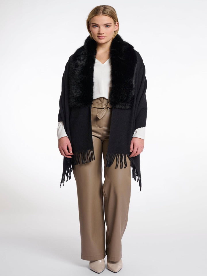 Rino & Pelle Wendy Cape In Black-Nicola Ross