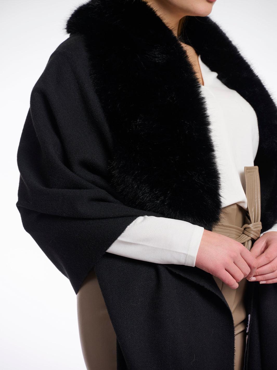 Rino & Pelle Wendy Cape In Black-Nicola Ross