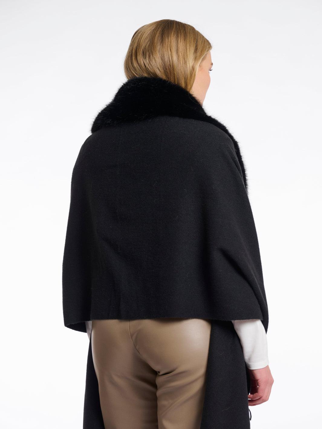 Rino & Pelle Wendy Cape In Black-Nicola Ross