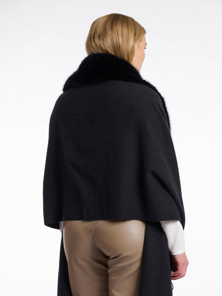 Rino & Pelle Wendy Cape In Black-Nicola Ross