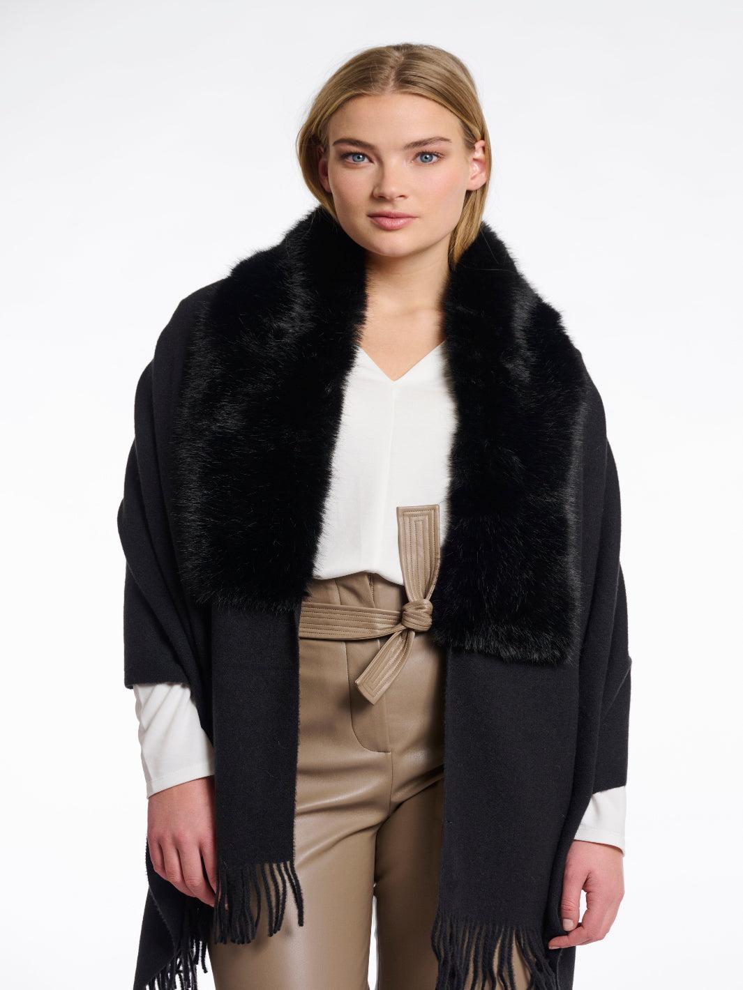 Rino & Pelle Wendy Cape In Black-Nicola Ross