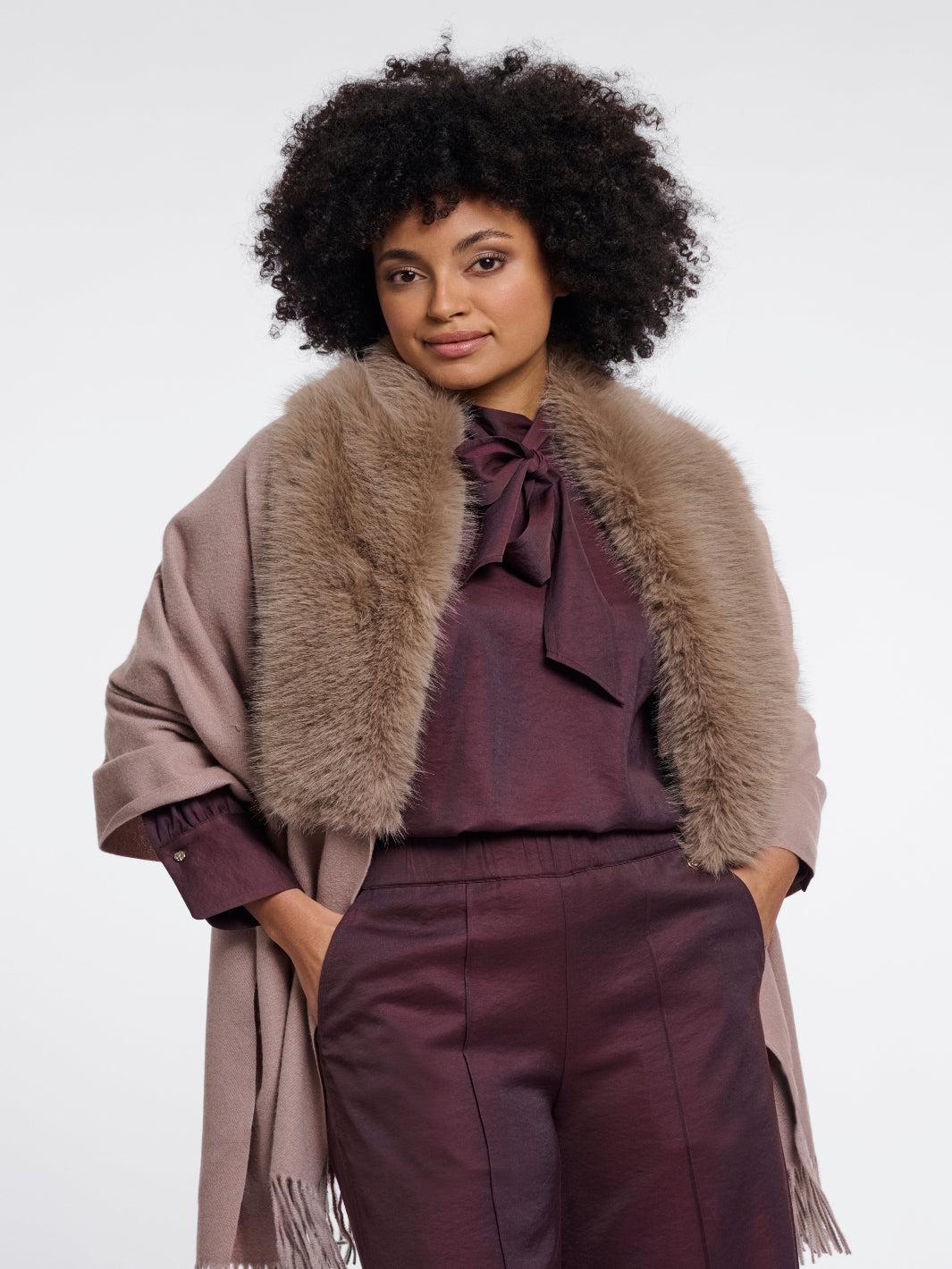 Rino & Pelle Wendy Cape In Mocha-Nicola Ross