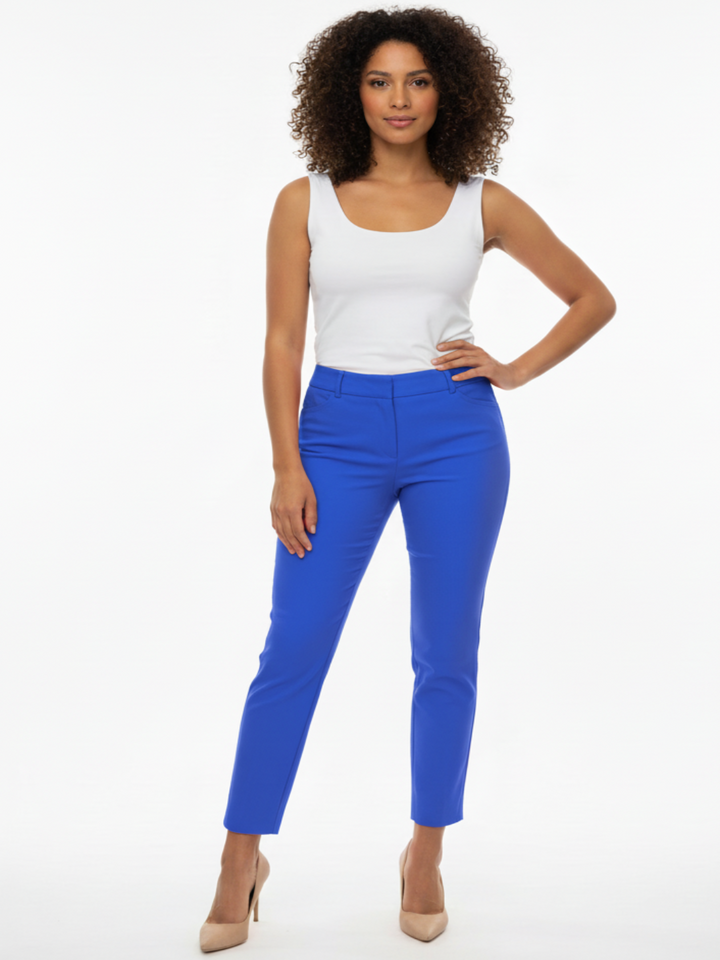 Robell Bella Trousers In Blue 52642-Nicola Ross
