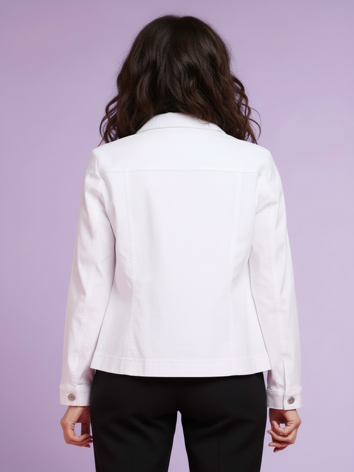 Robell Happy Jacket In White 57609-Nicola Ross