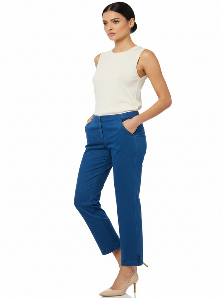 Robell Trousers In Blue 53534-Nicola Ross