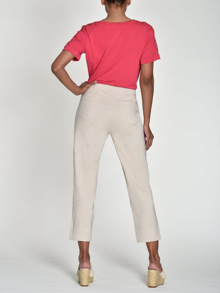 Robell Trousers In Stone 51568-Nicola Ross
