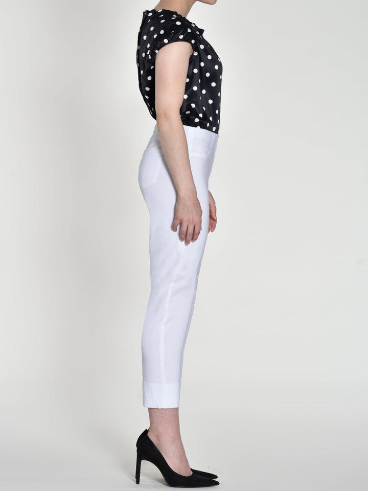 Robell Trousers In White 51568-Nicola Ross