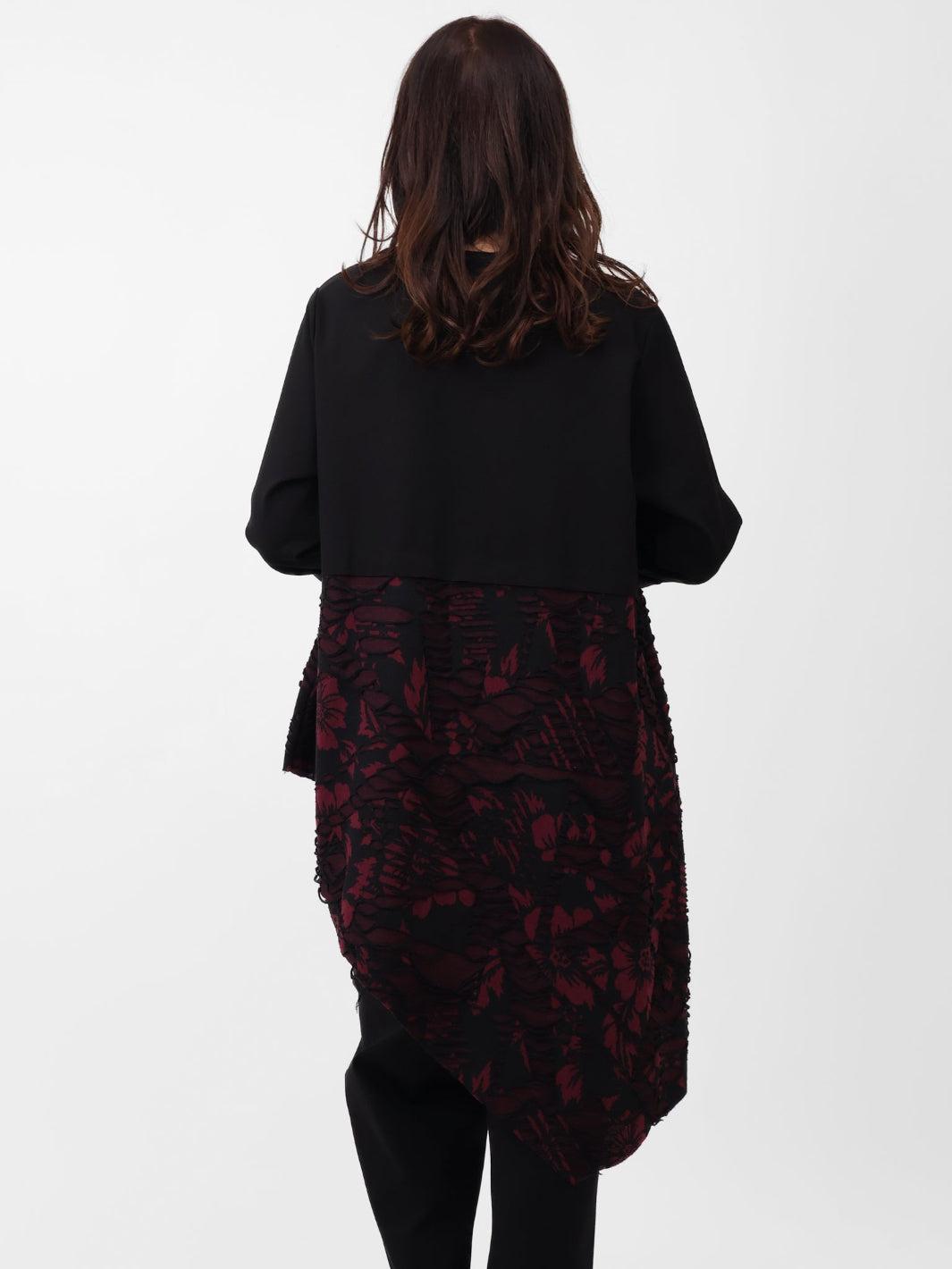 Ruby Asymmetric Top In Black/Plum-Nicola Ross