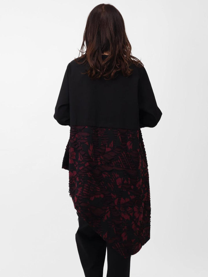 Ruby Asymmetric Top In Black/Plum-Nicola Ross