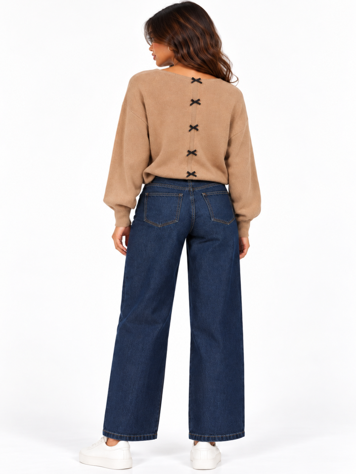 Sloane Relaxed Leg Jeans In Dark Indigo Denim HN161-Nicola Ross