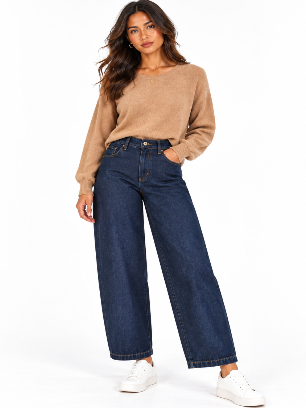 Sloane Relaxed Leg Jeans In Dark Indigo Denim HN161-Nicola Ross