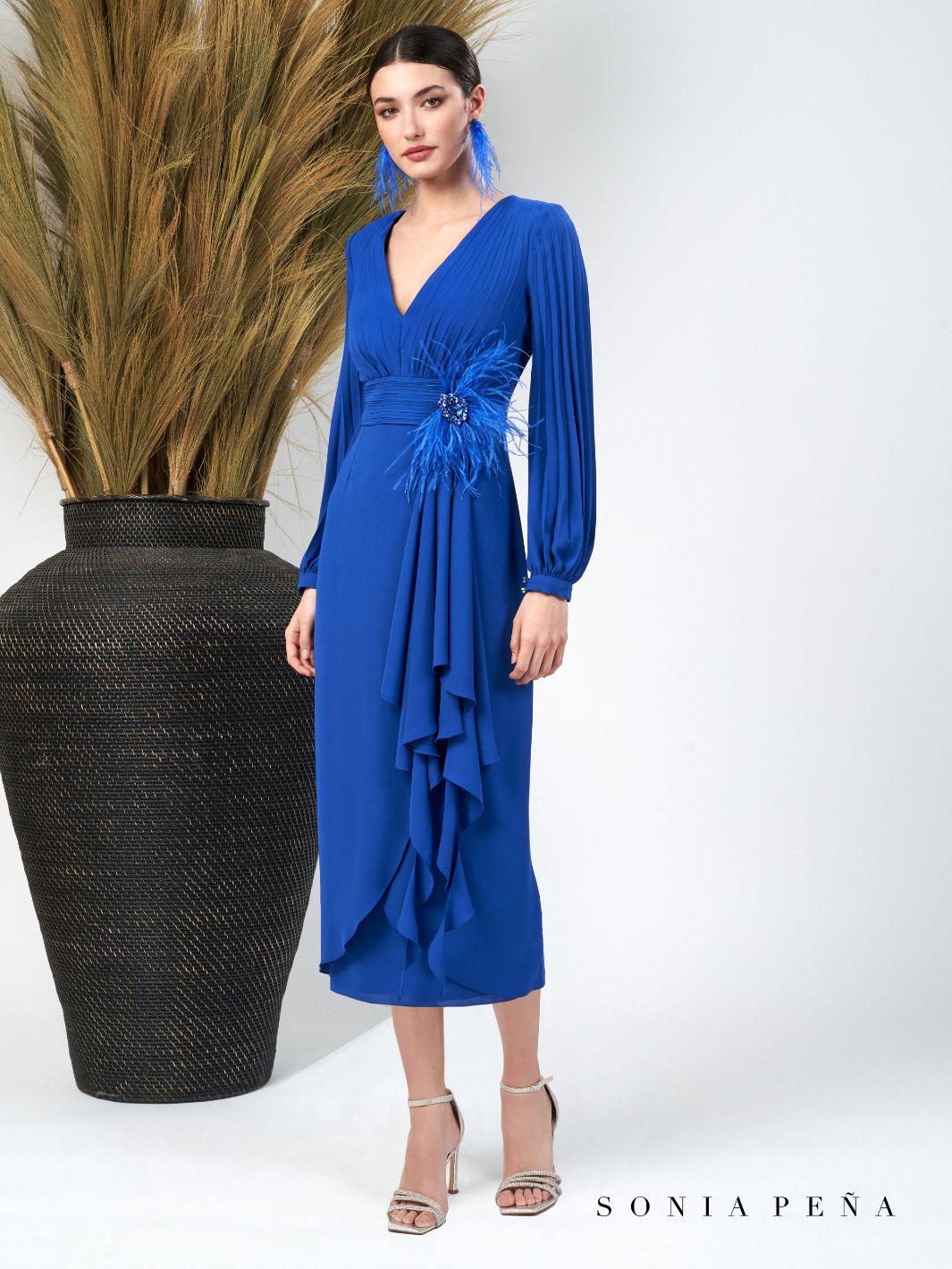 Sonia Pena Dress 11240005A In Blue-Mother of the bride- mother of the groom -Nicola Ross
