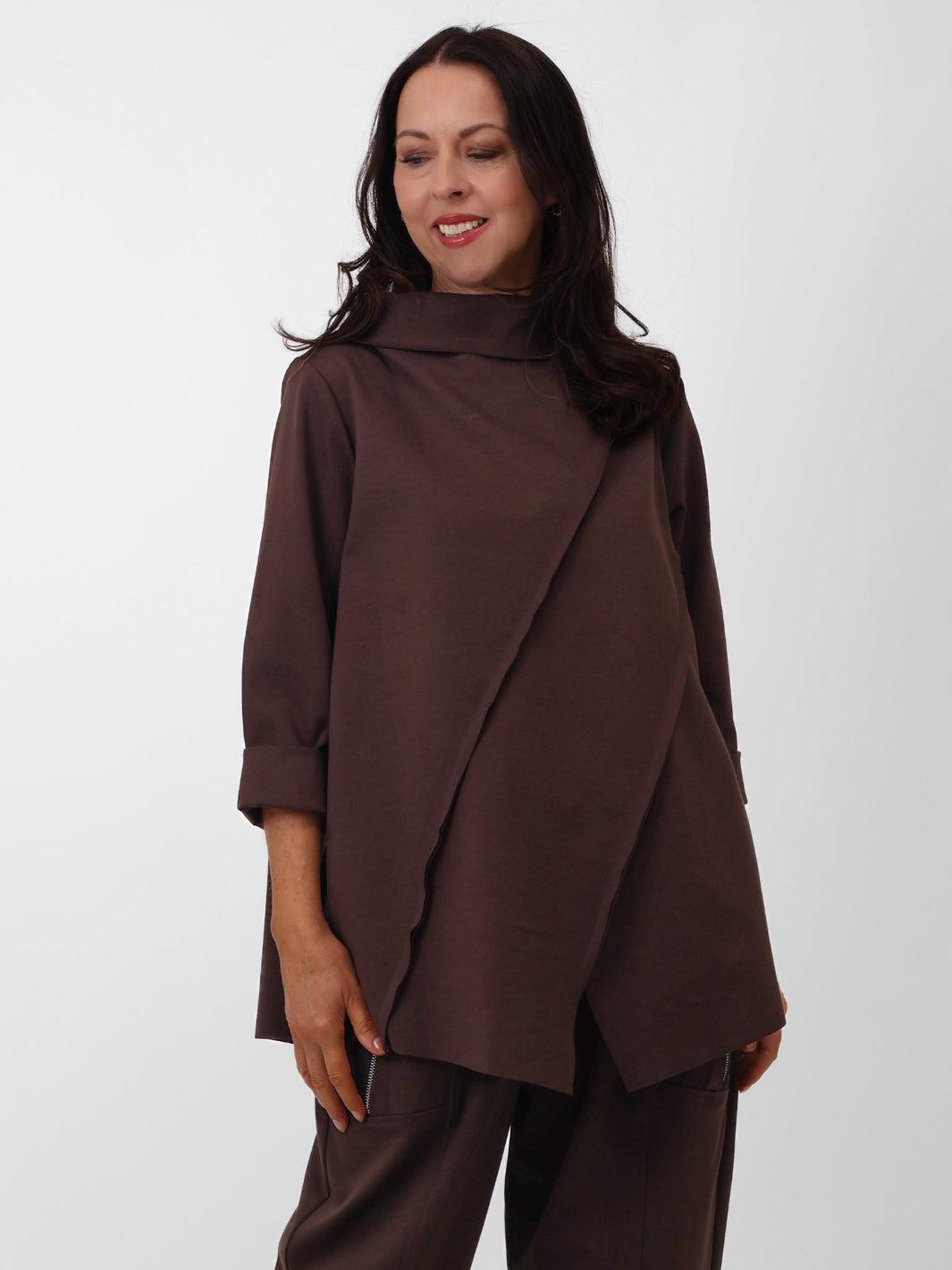 Terri Top In Brown-Nicola Ross