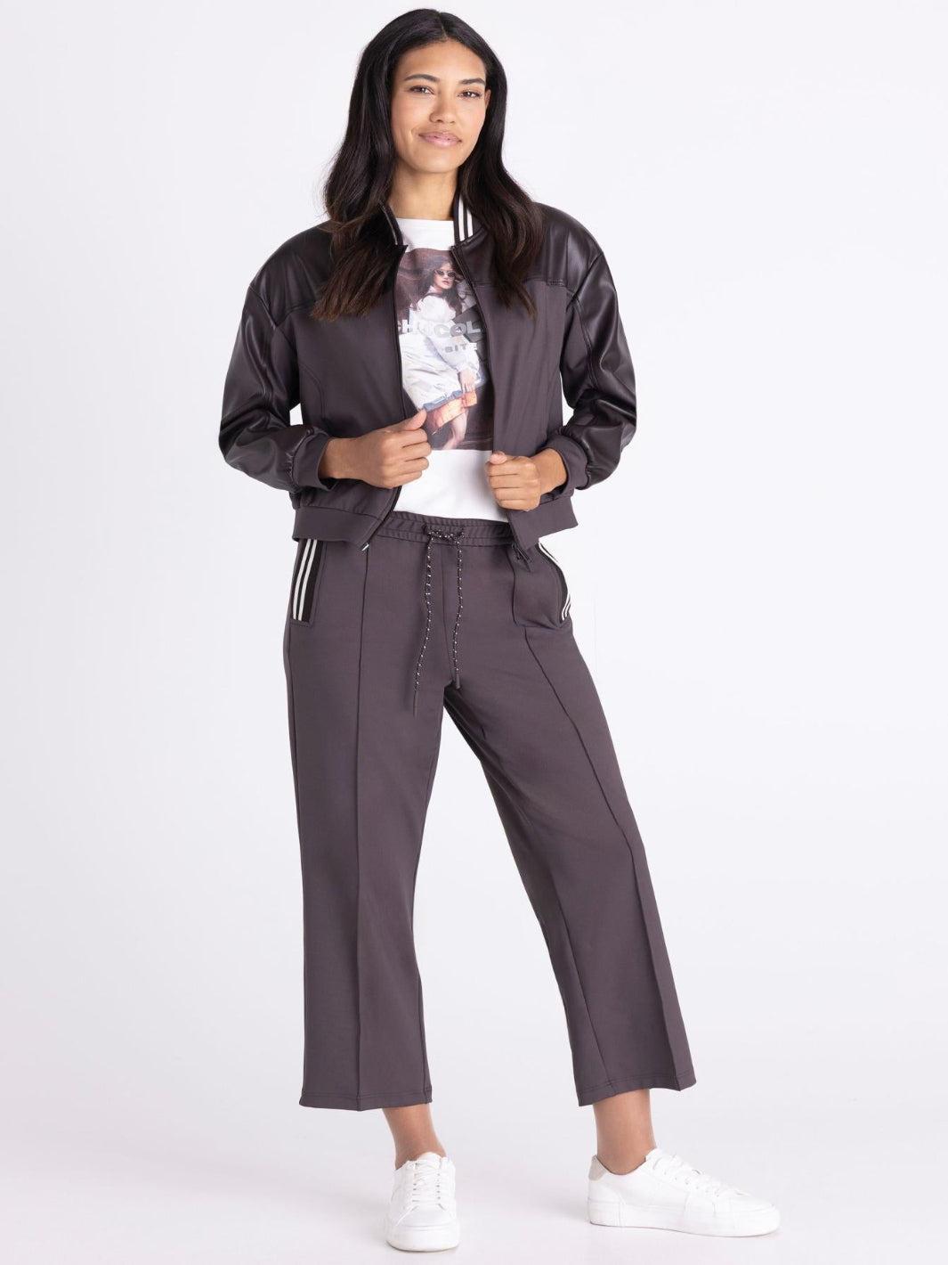 Tuzzi Bomber Jacket In Dark Chocolate 422302-Nicola Ross