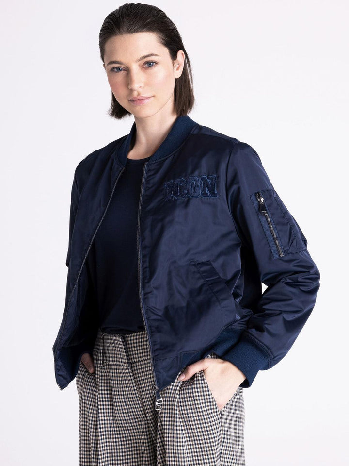Tuzzi Bomber Jacket In Midnight Blue 425951-Nicola Ross