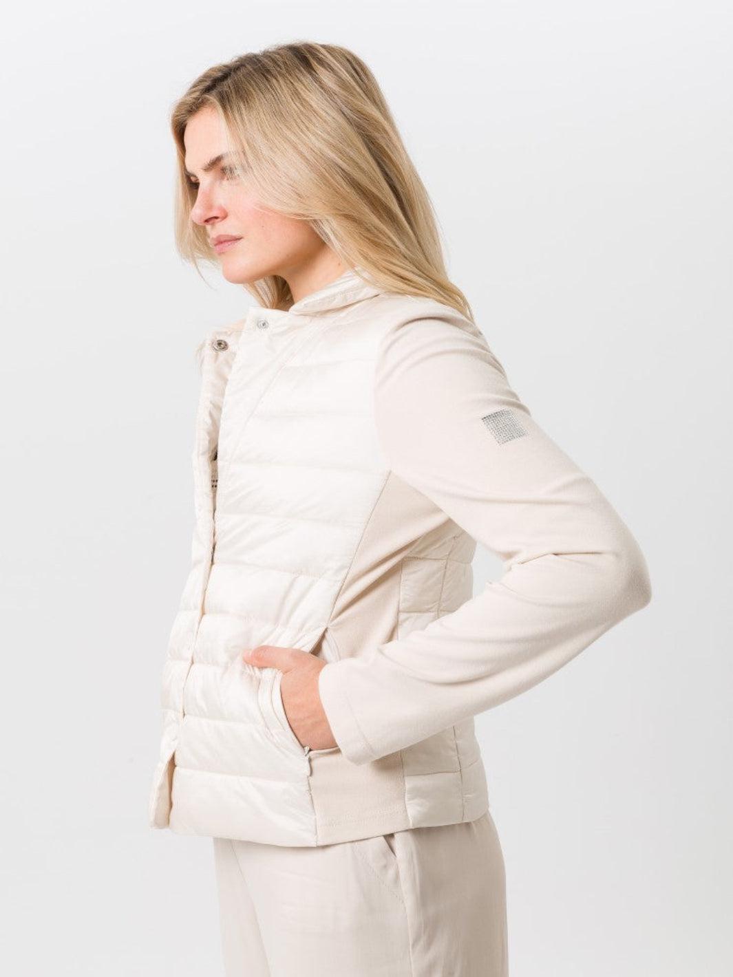Tuzzi Ecru Long Sleeved Jacket In Sand - 411350-Nicola Ross