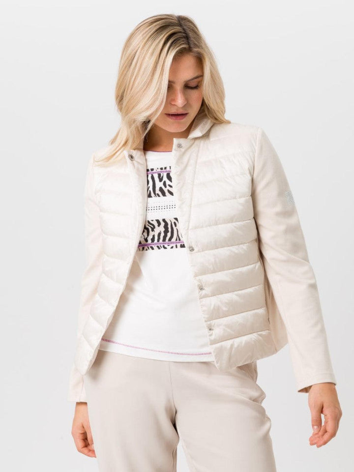 Tuzzi Ecru Long Sleeved Jacket In Sand - 411350-Nicola Ross