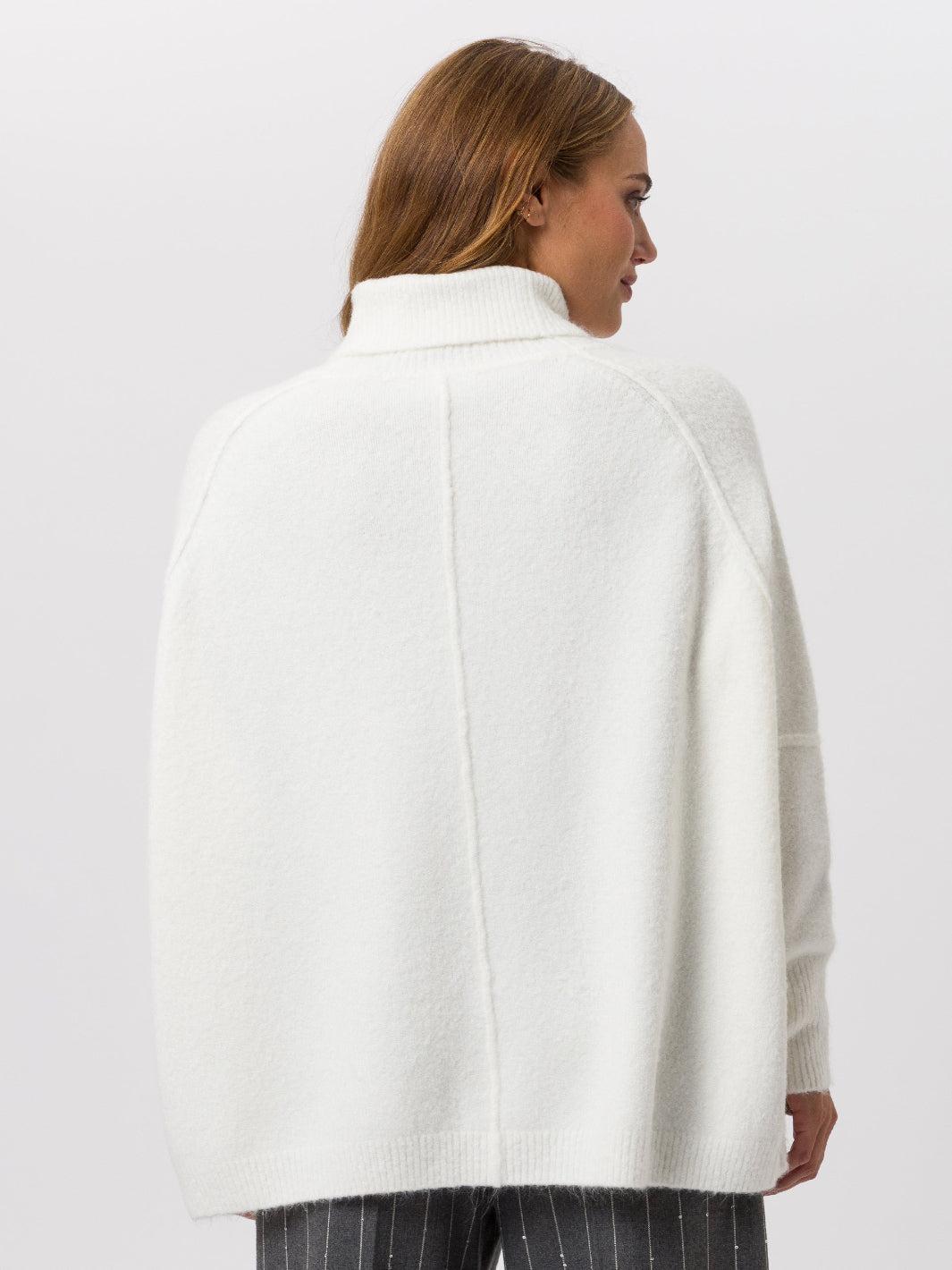 Tuzzi High Neck Knit Sweater In Ecru 455053 – Nicola Ross