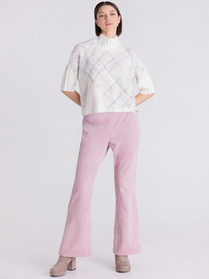 Tuzzi High Neck Knit Top Rose/Ivory 423054-Nicola Ross