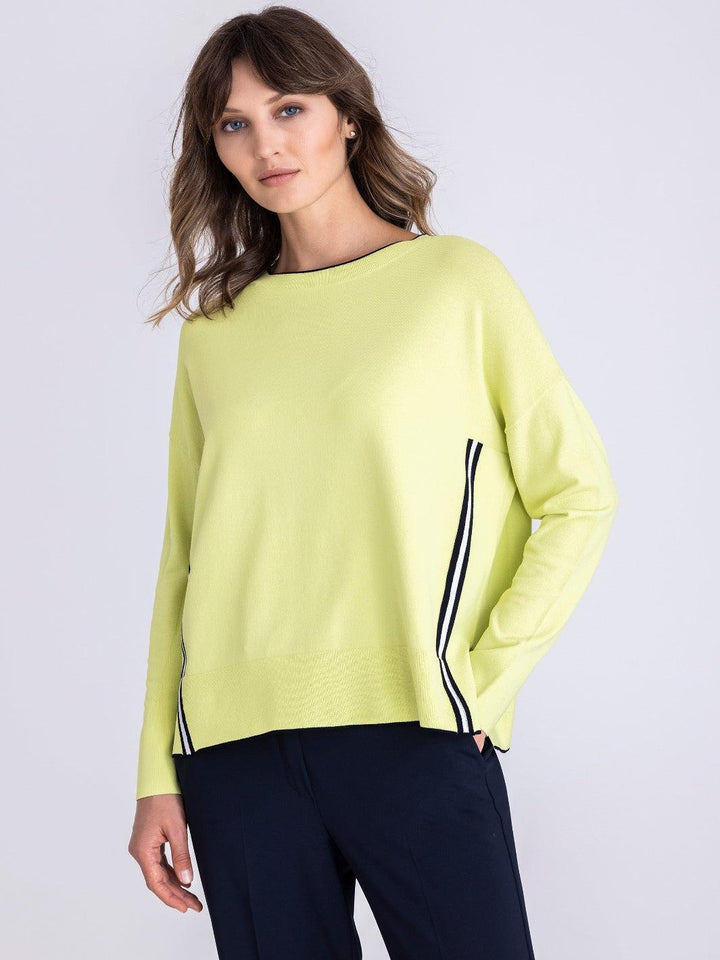 Tuzzi Knit Top In Lime 411057-Nicola Ross