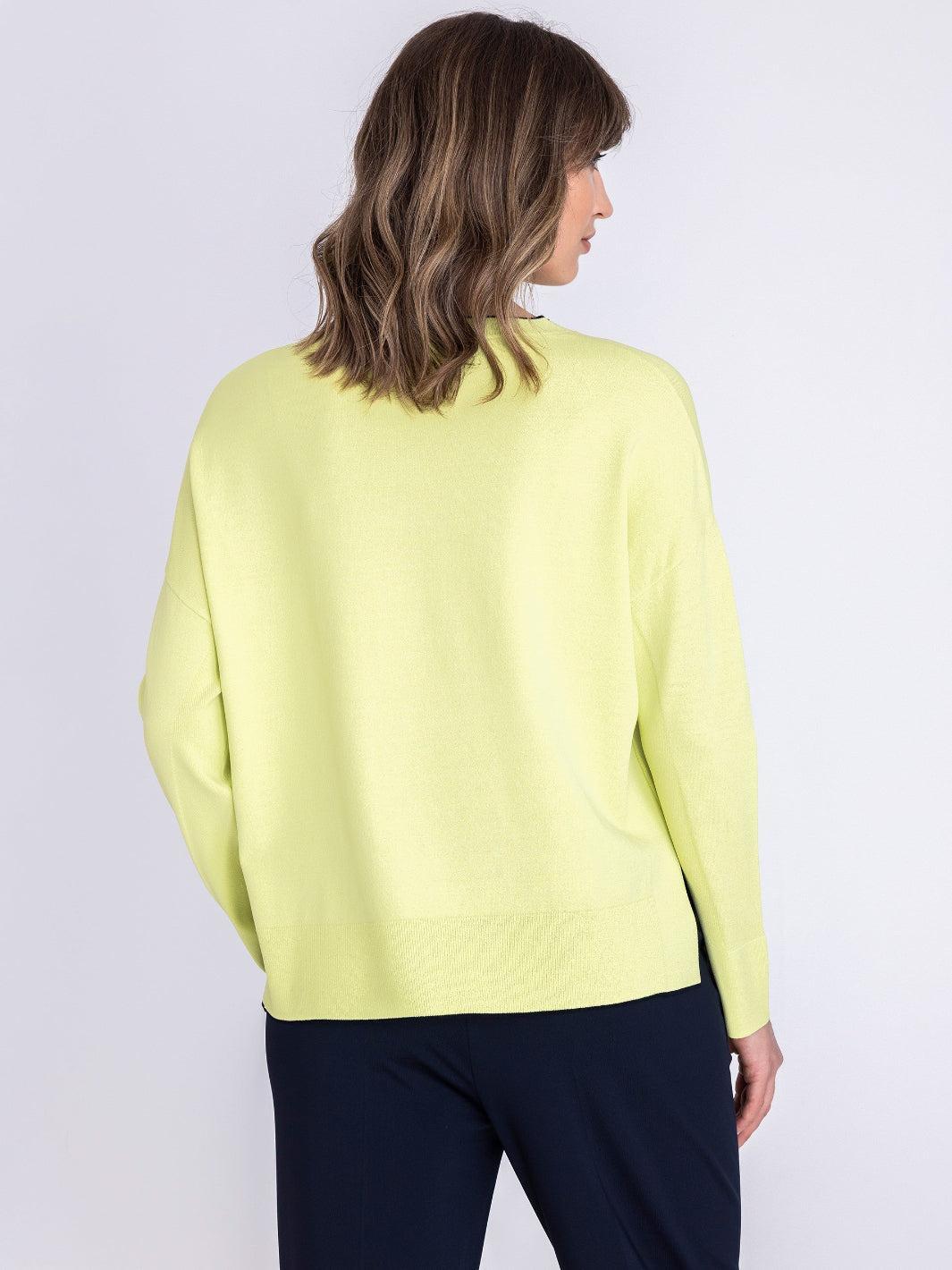 Tuzzi Knit Top In Lime 411057-Nicola Ross