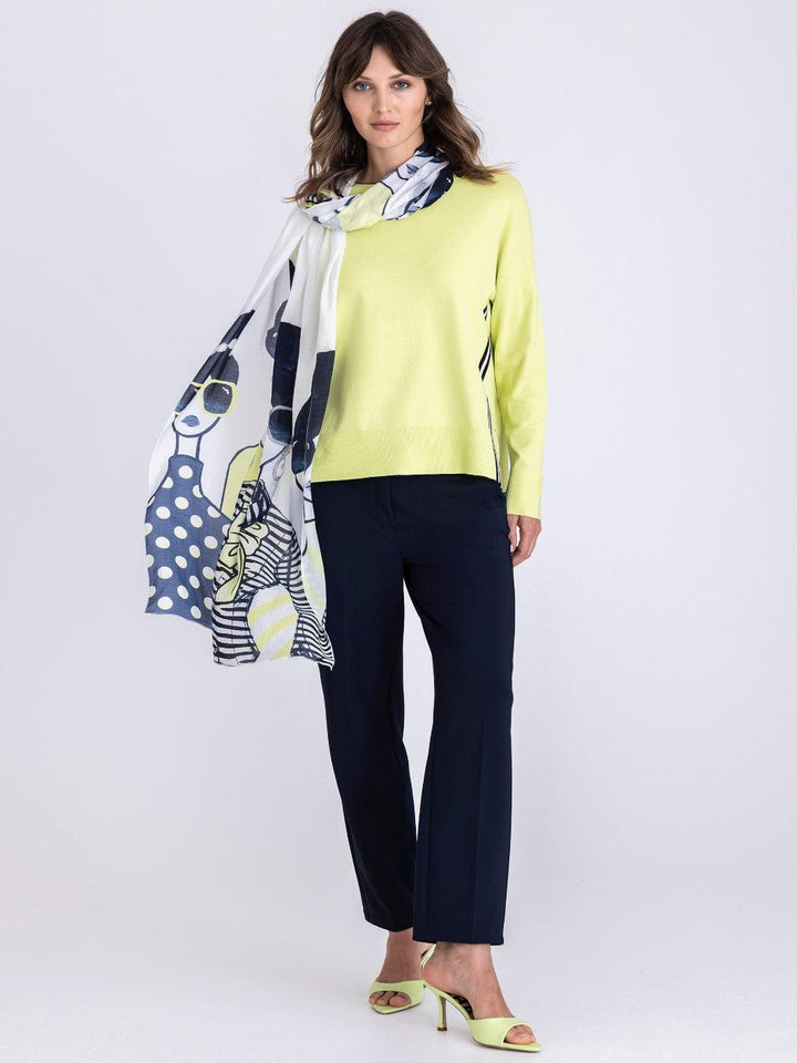 Tuzzi Knit Top In Lime 411057-Nicola Ross