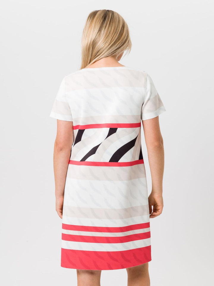 Tuzzi Printed Dress In Cream/Multi 415503-Nicola Ross