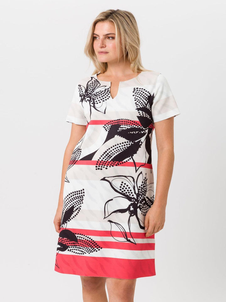 Tuzzi Printed Dress In Cream/Multi 415503-Nicola Ross