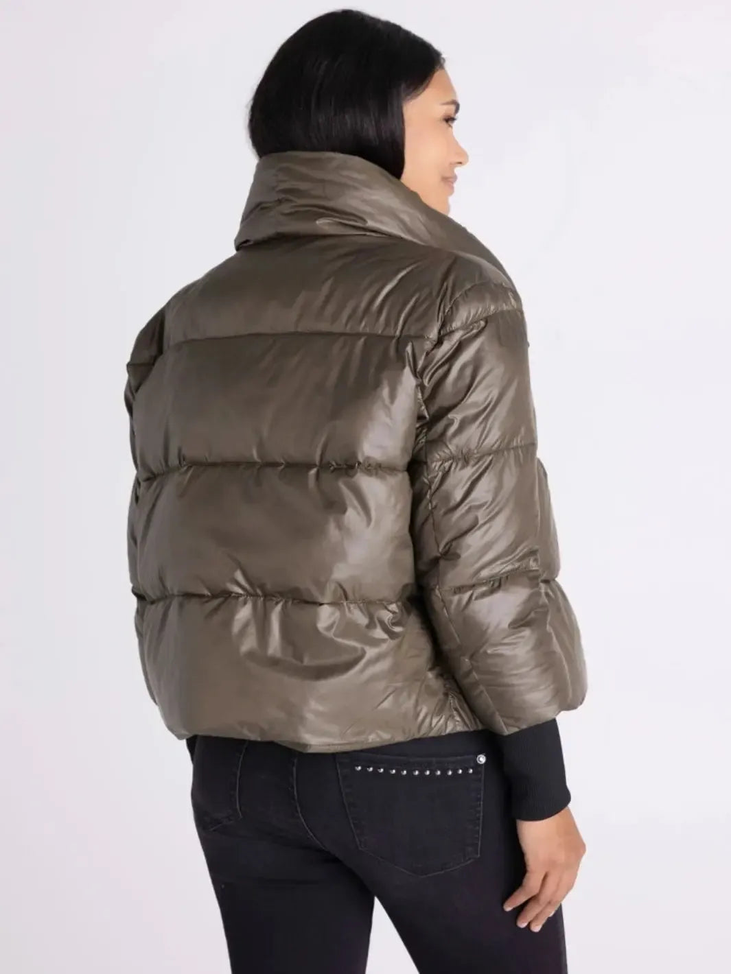 Tuzzi Puffer Jacket In Dark Olive 421952-Nicola Ross