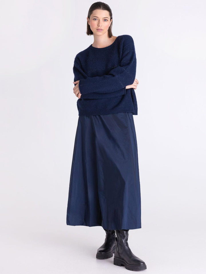 Tuzzi Relaxed Knit Jumper In Midnight Blue 425054-Nicola Ross