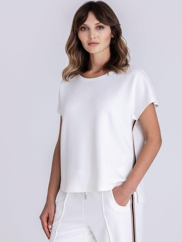 Tuzzi Round Neck Top In Ecru 413400 – Nicola Ross
