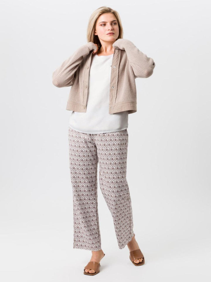 Tuzzi Short Sleeve Top In Ecru 412403-Nicola Ross