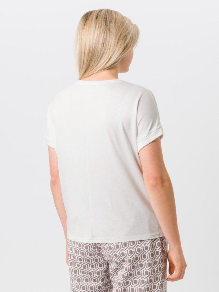 Tuzzi Short Sleeve Top In Ecru 412403-Nicola Ross