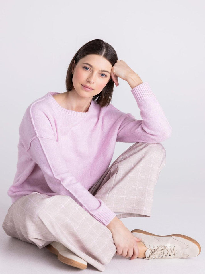 Tuzzi Soft Relaxed Knit Jumper In Pale Rose 423053-Nicola Ross