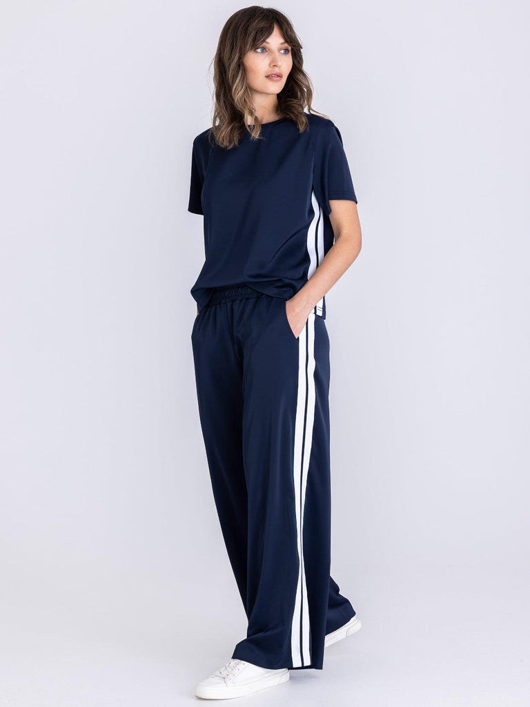 Tuzzi Sport Luxe Wide Leg Trousers In Navy 411658 – Nicola Ross
