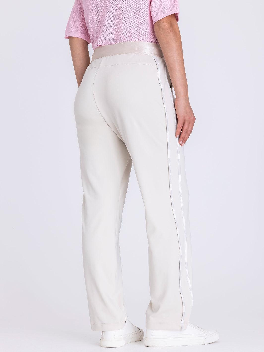 Tuzzi Straight Leg Trouser With Side Detail In Ecru 416600-Nicola Ross