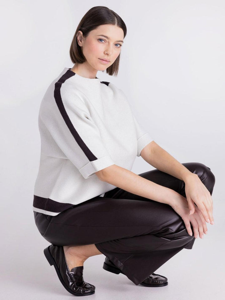 Tuzzi Striped Sweater In Ivory 422051-Nicola Ross